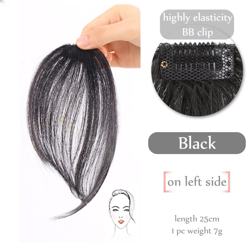 Gordijn Pony Haarstuk Synthetische Pruik Voor Vrouwen Party Natuurlijke Haar Kleur Zwart Bruin Clip In Hair Extension Fringe Koreaanse stijl: L2