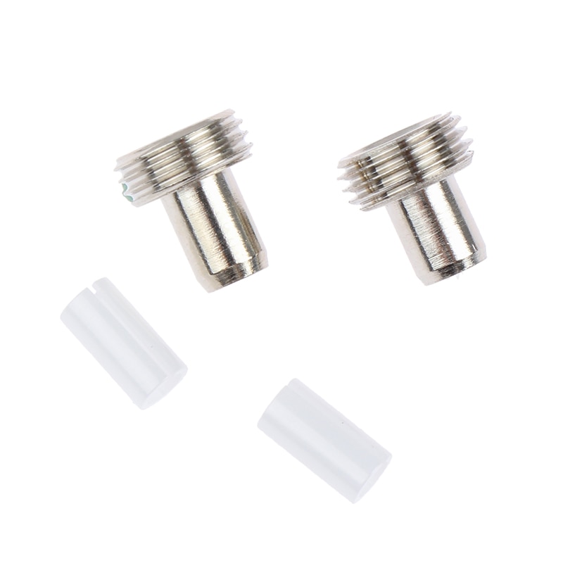 2set Fiber Optic Metal Fitting Connectors Ceramic Tube Sleeves Replacement Parts