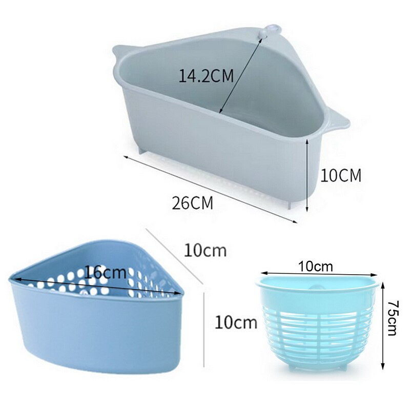 Kitchen Wall-suction Storage Basket for Small Objects Sponge Small Storage Basket Multifunctional Sink Holder Basket