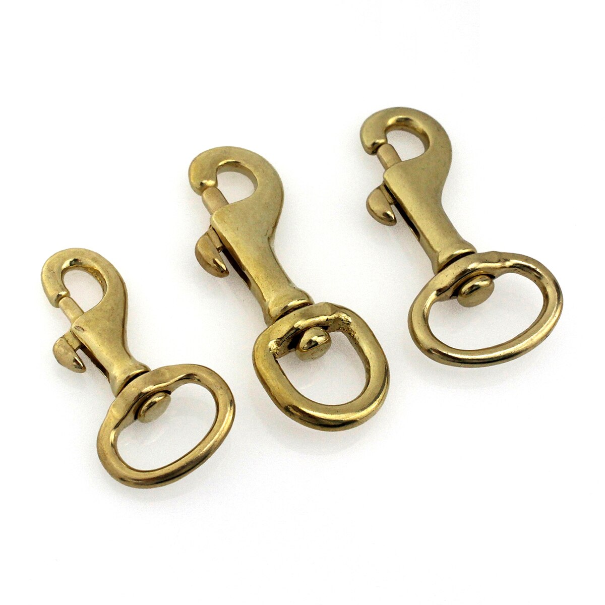 Solid Brass Trigger Swivel Eye Bolt Snap Hook For webbing Leather Craft Bag Strap Belt Hook Clasp Pet Dog Leash Clip