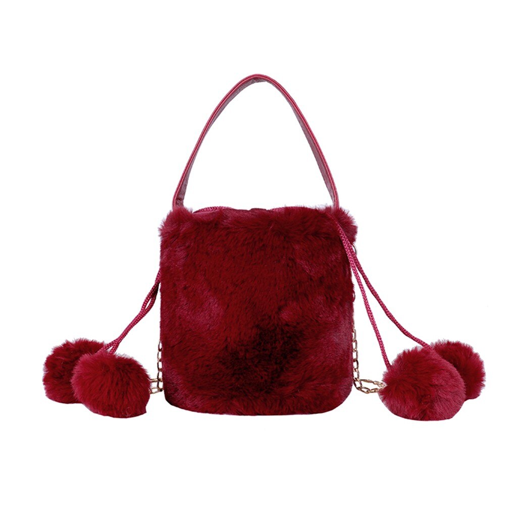 Plush Satchel Casual Wild Simple Shoulder Messenger Bagsports, travel, Business Crossbody Bag 1121: RD