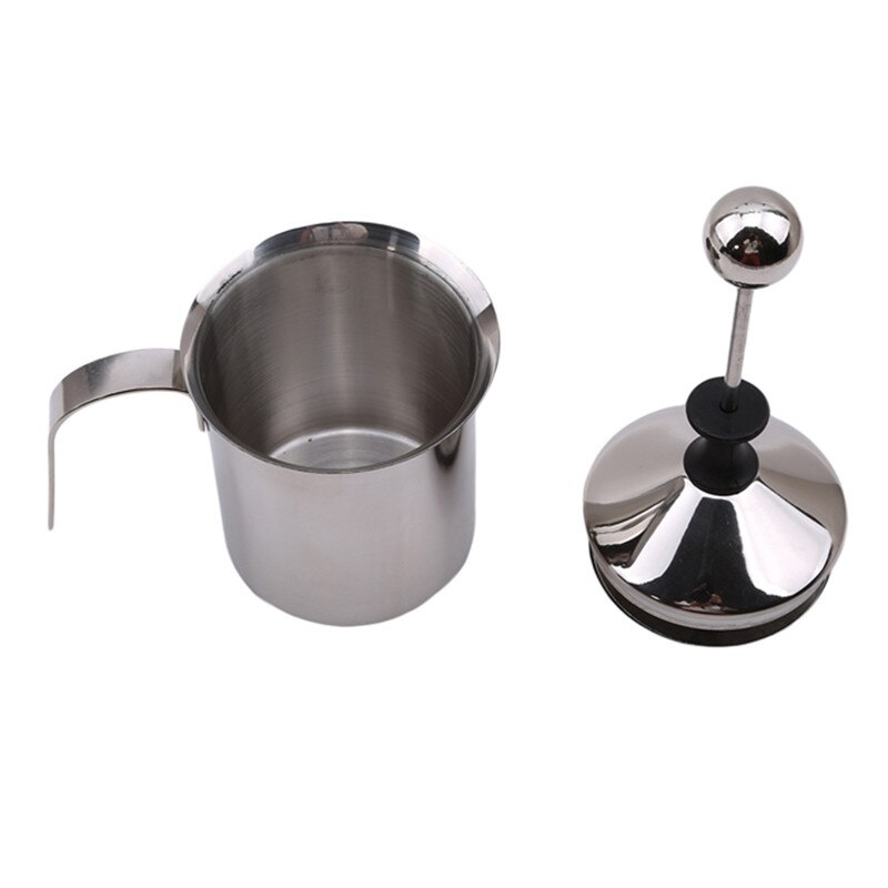 400ml Stainless Steel Milk Foamer Double Layer Filter Screen Frothing Pitcher Manual Milk Frother Coffee Utensils Kitchen Tools