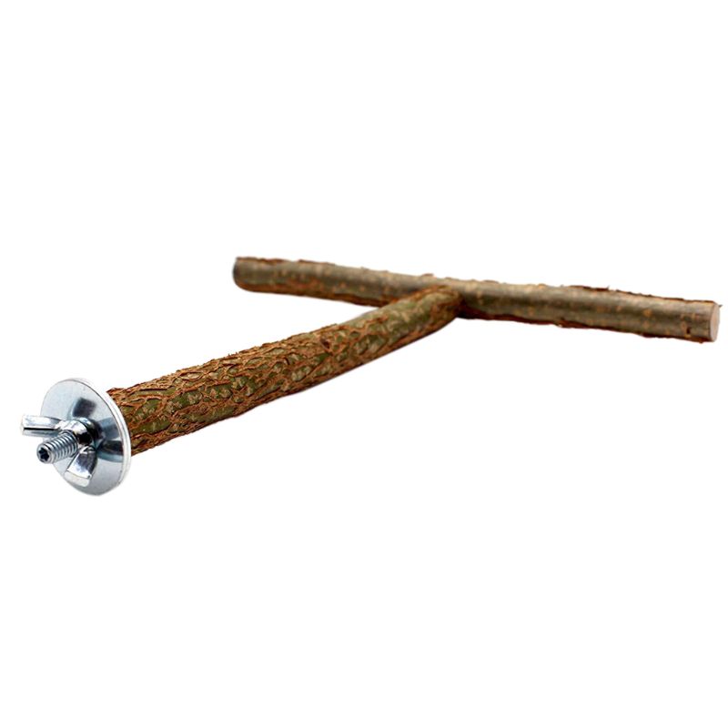 Jaula para loros y pájaros juguetes de entrenamiento percha trituradora de madera percha de mascar soporte de madera E5BB