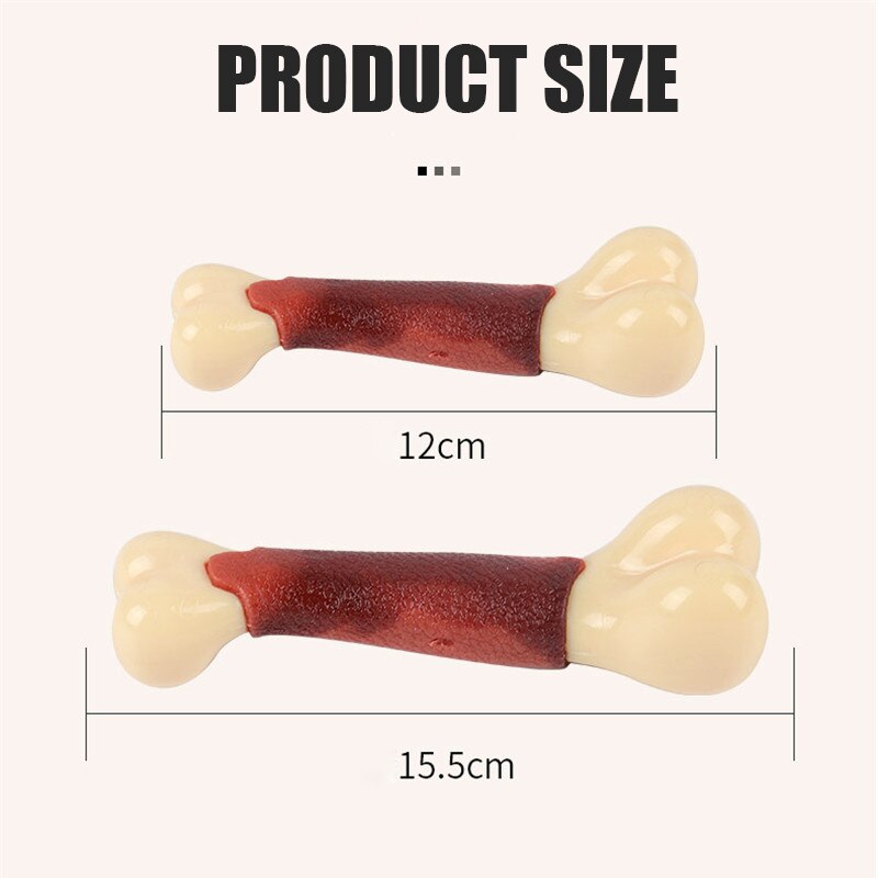 Bone Shape Dogs Toy Beef Flavor Nearly Indestructible Toys For Small Medium Large Dogs Pet Chew Bite Resistant Product