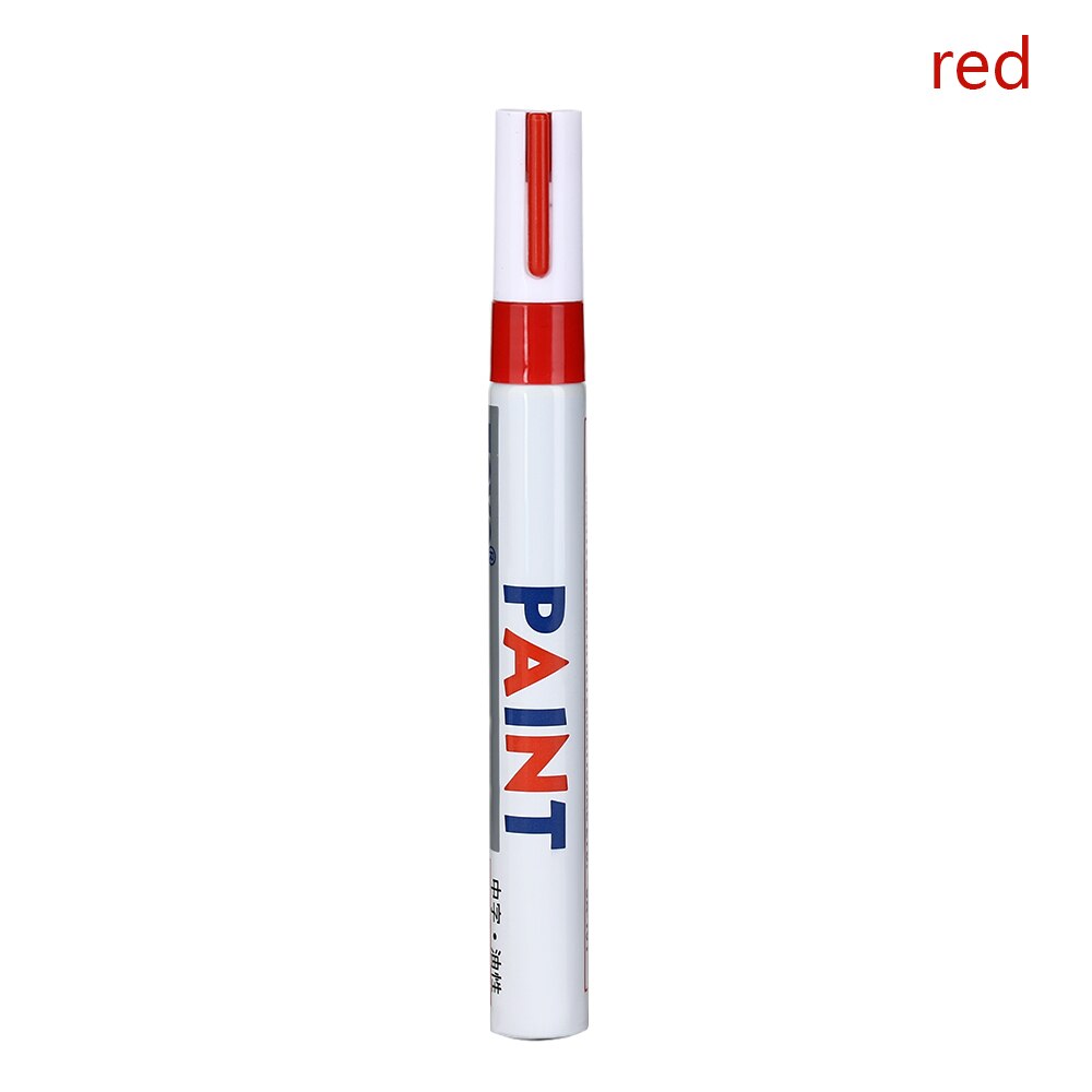 Tire Rubber Metal Glass Wood Stone Waterproof Oil Pen Colourful Oily Marker Paint Pen School Stationery Office Supplies: Red