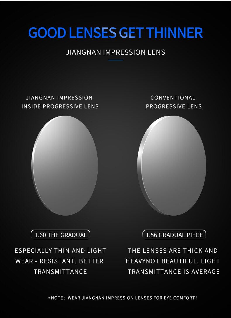 Mens high end Progressive multifocal reading glasses Women prescription glasses Wooden glasses frame for Unisex large T1810