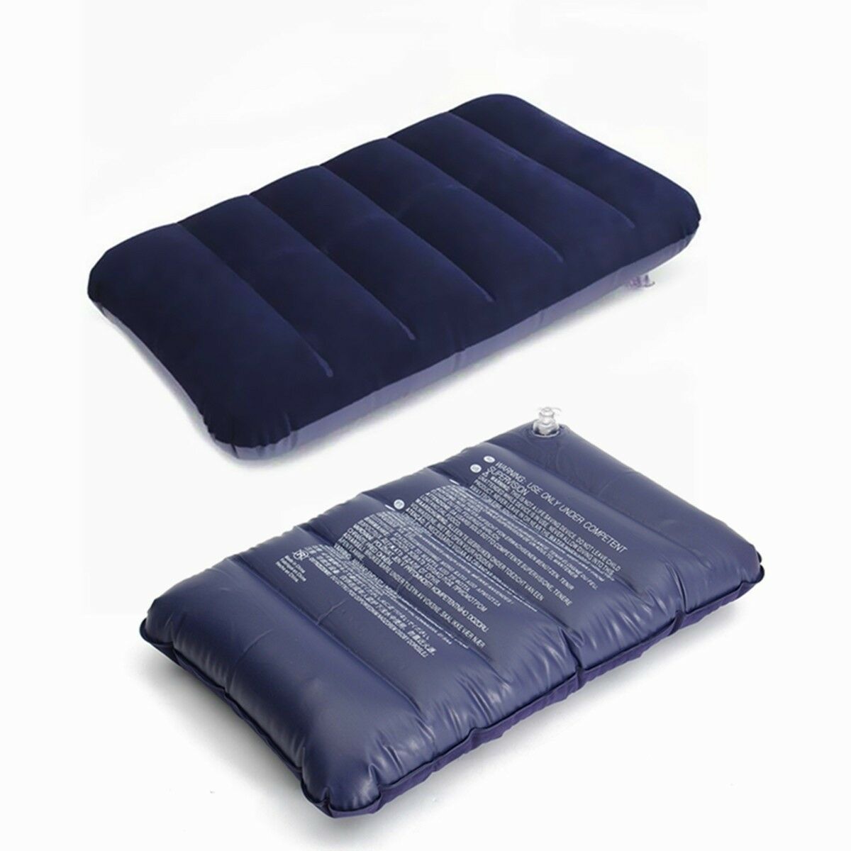 47x30cm Opvouwbare Kussen Outdoor Reizen Slaap Kussen Lucht Opblaasbare Draagbare Breken Rest Kussen Blauw PVC