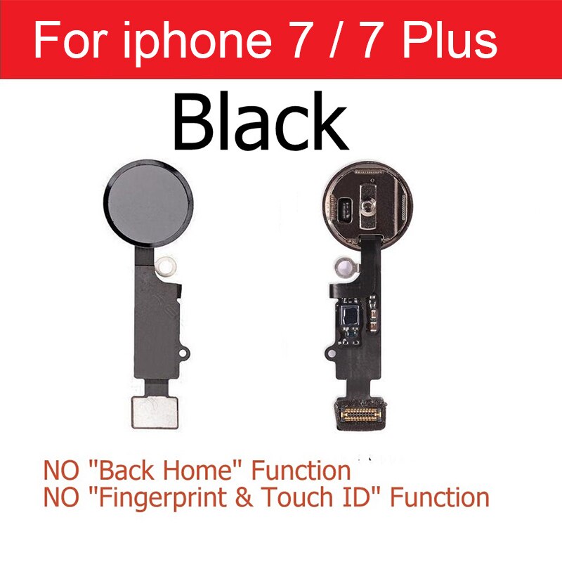 Home Button Flex Cable Assembly For iPhone 5S SE 6 6s 7 8 Plus Home Button Screen On Contral Flex Cable Replacement Repair Parts: For i7 7plus Black