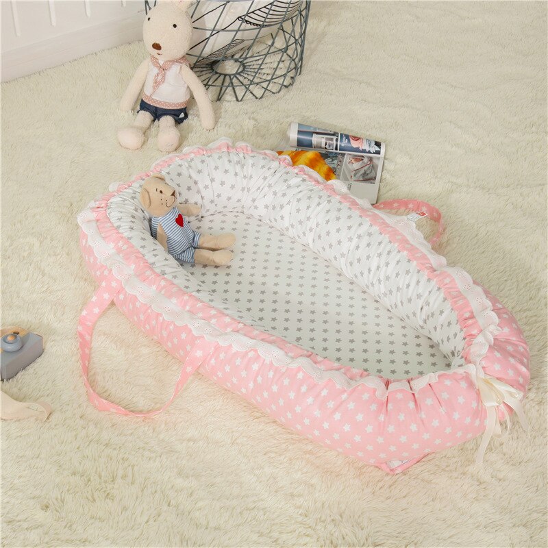 85*50cm Babynest Bett Tragbare Krippe Reise Bett Kleinkind Kleinkind Baumwolle Krippe Wiege Für Neugeborene Baby Kindergarten Tragetasche co Schläfer Bett: 9