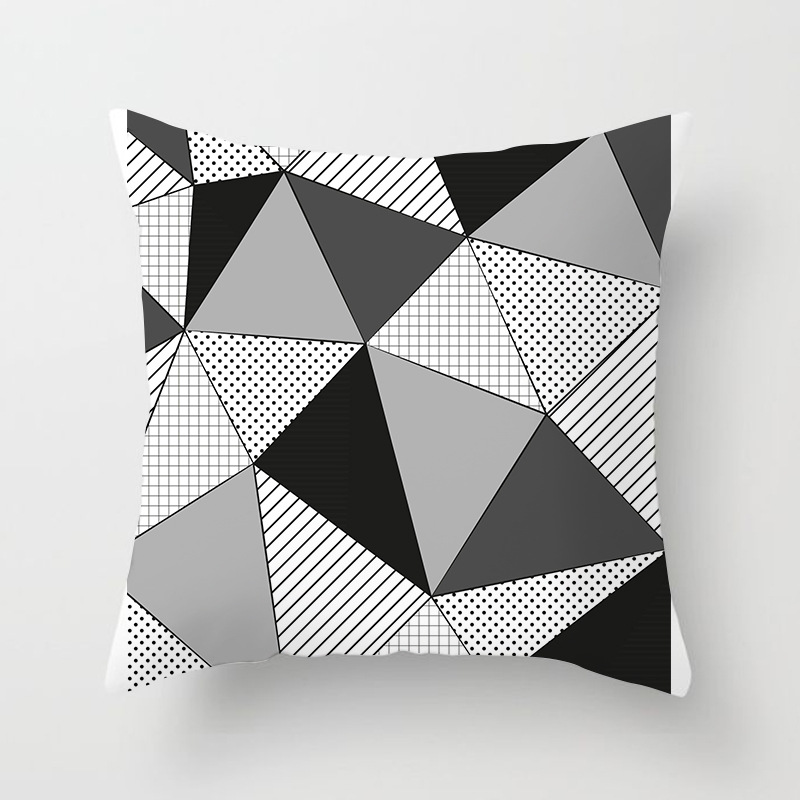 YWZN Black and White Geometric Decorative Pillowcases Polyester Throw Pillow Case Striped Geometric Pillowcase kussensloop: 32