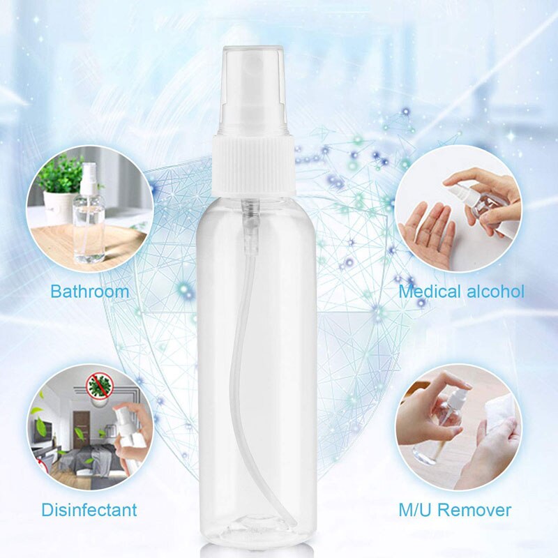 3/5/10 stuks navulbare, transparante, draagbare sprayflessen van pet-plastic (10ml 30ml 50ml 60ml 100ml) , lege parfumflesjes