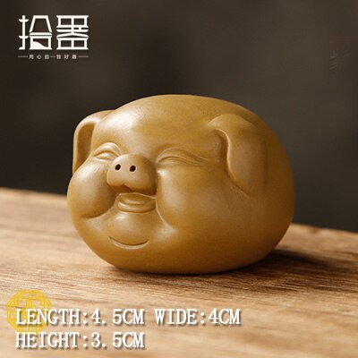 Plateau à thé en forme de cochon, sable violet, décoration de table pour animaux de compagnie, boutique, peut soulever le thé aux couleurs changeantes, jouer à l'art du thé, accessoires: 01