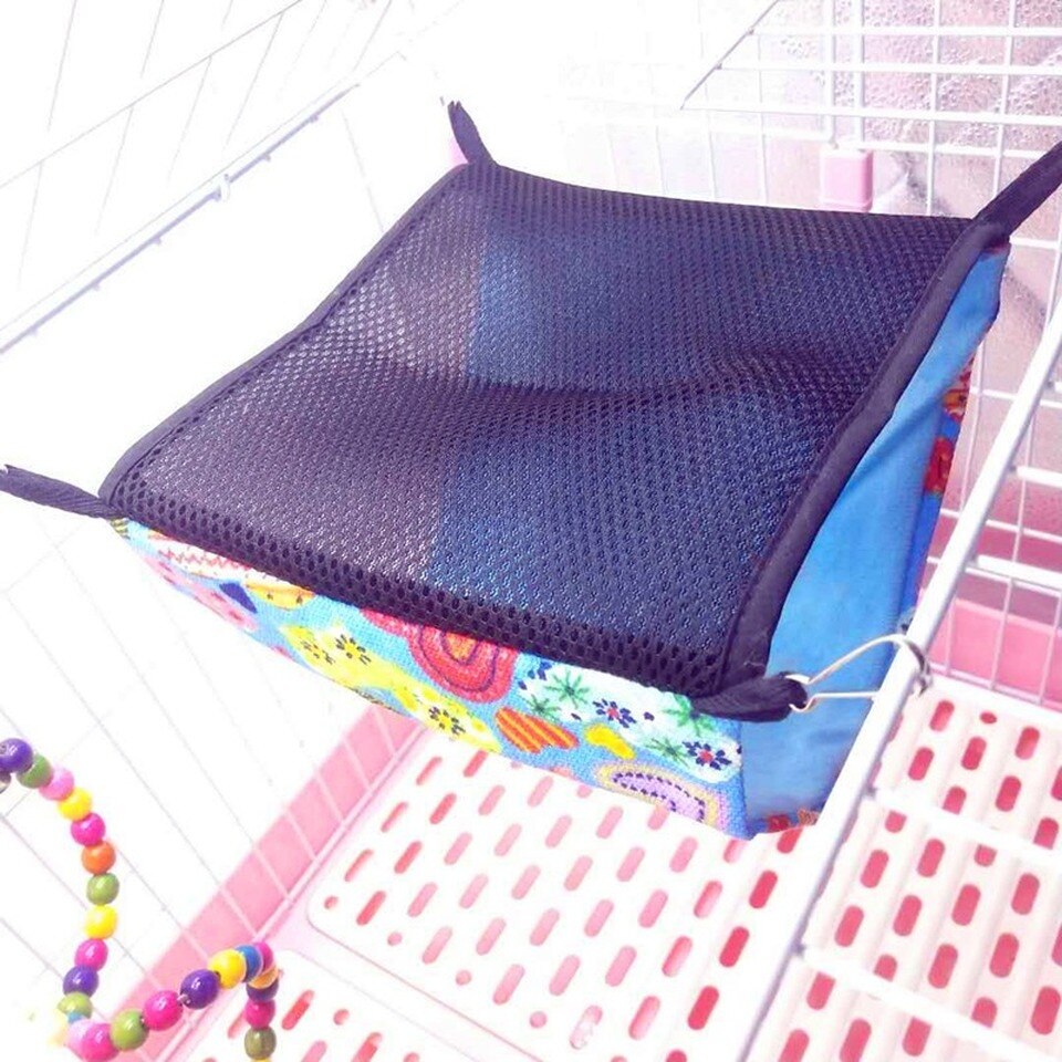 Hamster Squirrel Hammock Small Animals Summer Autumn Breathable Durable Canvas Double Layer Hanging Sleeping Cages Pet Supplies