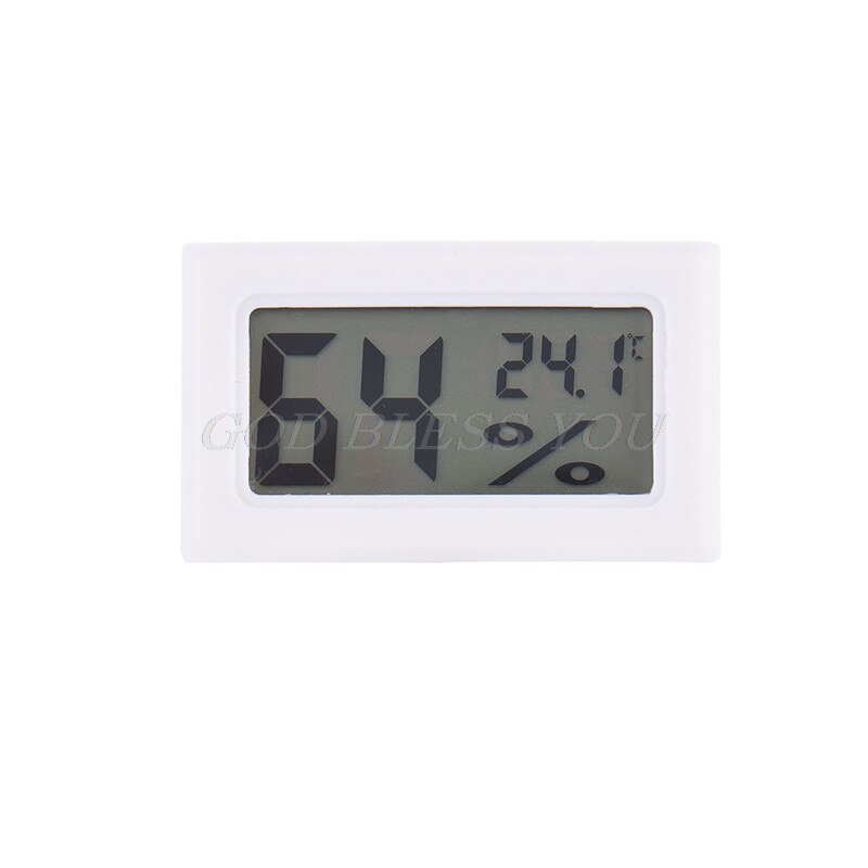 Mini termómetro Digital LCD higrómetro humedad temperatura humedad Sensor medidor temperatura interior sonda: Blanco