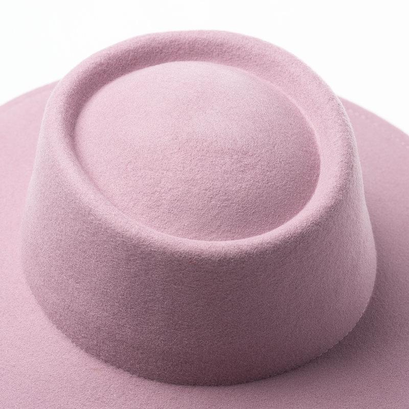 100%  ull fedorahattar kvinnor toppmössa kvinnliga vintage breda rand damer vintage hattar märke svart fedora