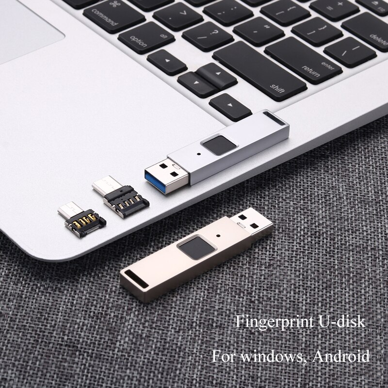 Memoria USB 3,0, pendrive de reconocimiento de huella dactilar, cifrado, 32GB, 64GB, 128GB, 256GB, compatible con android