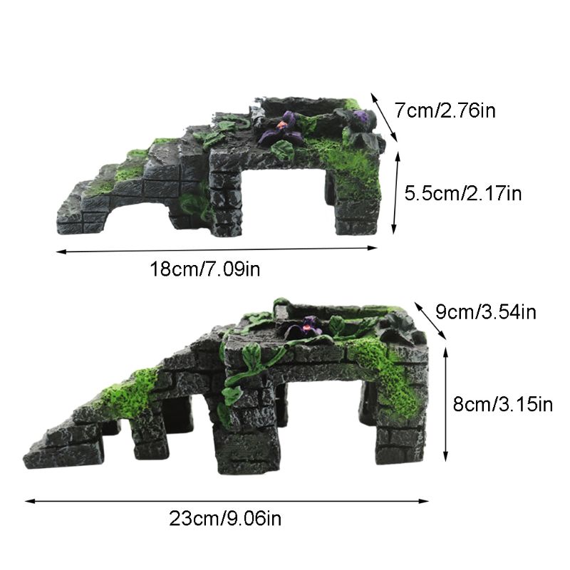 Schalie traprand voor aquaria en terrariums voegt schuilplaatsen toe en zwemt door  x6hc
