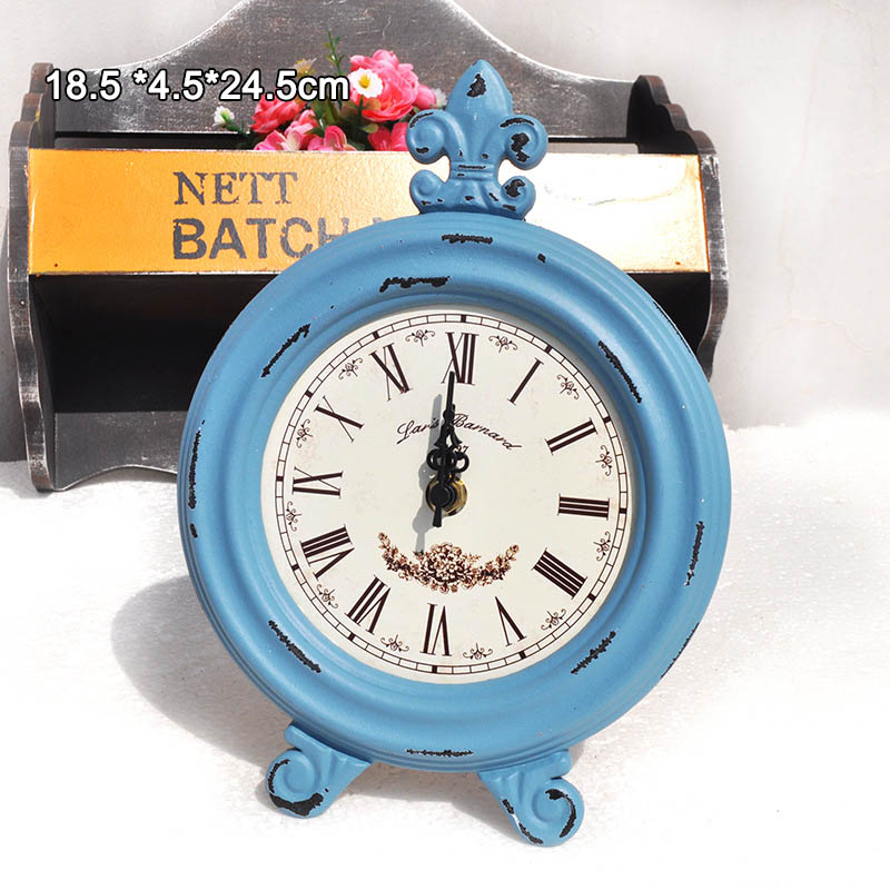 nordisch retro Holz Tisch Uhr Runde Altmodische Schreibtisch Uhr Schlafzimmer Nachttisch Dekoration Heimnutzung Schreibtisch Dekorative Artikel: 7