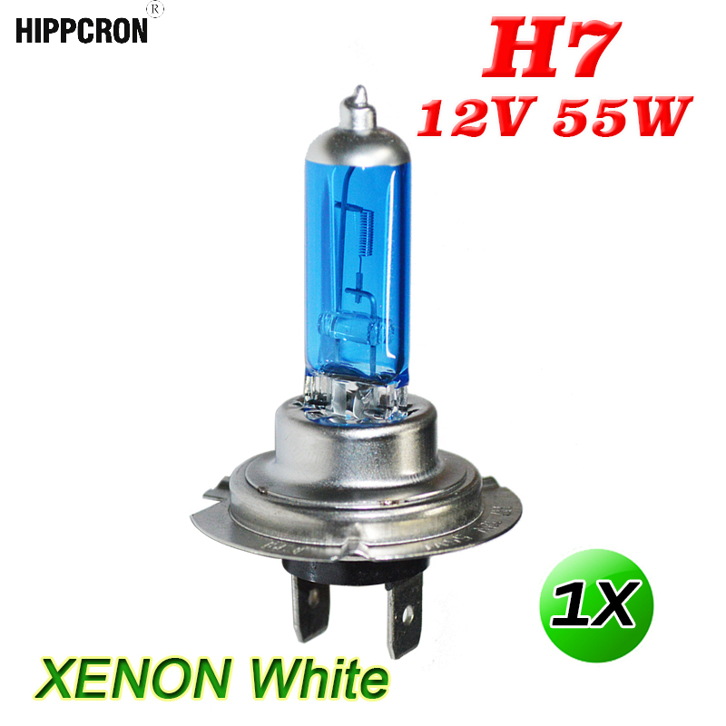 Hippcron H7 Halogeenlamp 12 v 55 w Xenon Heldere Donkerblauw Quartz Glas Auto Koplamp Super Witte Auto Lamp
