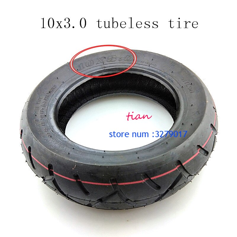 Pneu de 10x3.0, 10x2.50, 10x25, 10x2.125, 10x2, 10x, chambre à air pour Scooter électrique: 10X3.0 TUBELESS