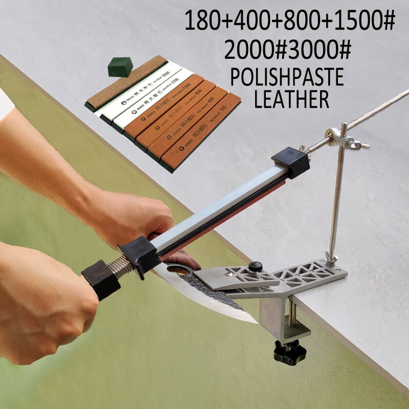 Sharpener Improved Fixed Angle Sharpener Knife Sharpener Sharpening System White Corundum Oil Stone GT: 6YOU PG