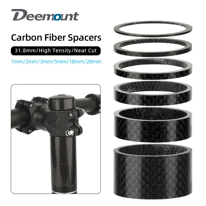 31,8mm Gabel Headset Carbon Spacer MTB Fahrrad Lenker Vorbau Rise Up Einstellen Unterlegscheiben 3K Glänzende Faser Lenkung DIY Zubehör