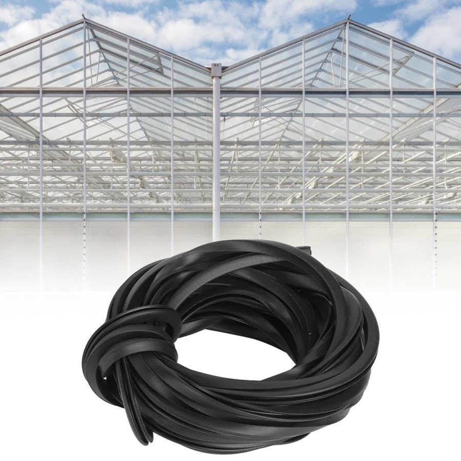 4m/10m/18m sort drivhusgummistribekabel kabel drivhus tilbehør til glasforsegling drivhus tilbehør