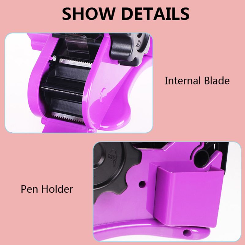 Semi-Auto Tape Dispenser With 35mm Fixed Length Tape Cutter Desktop Office Packing Home Tools M17F