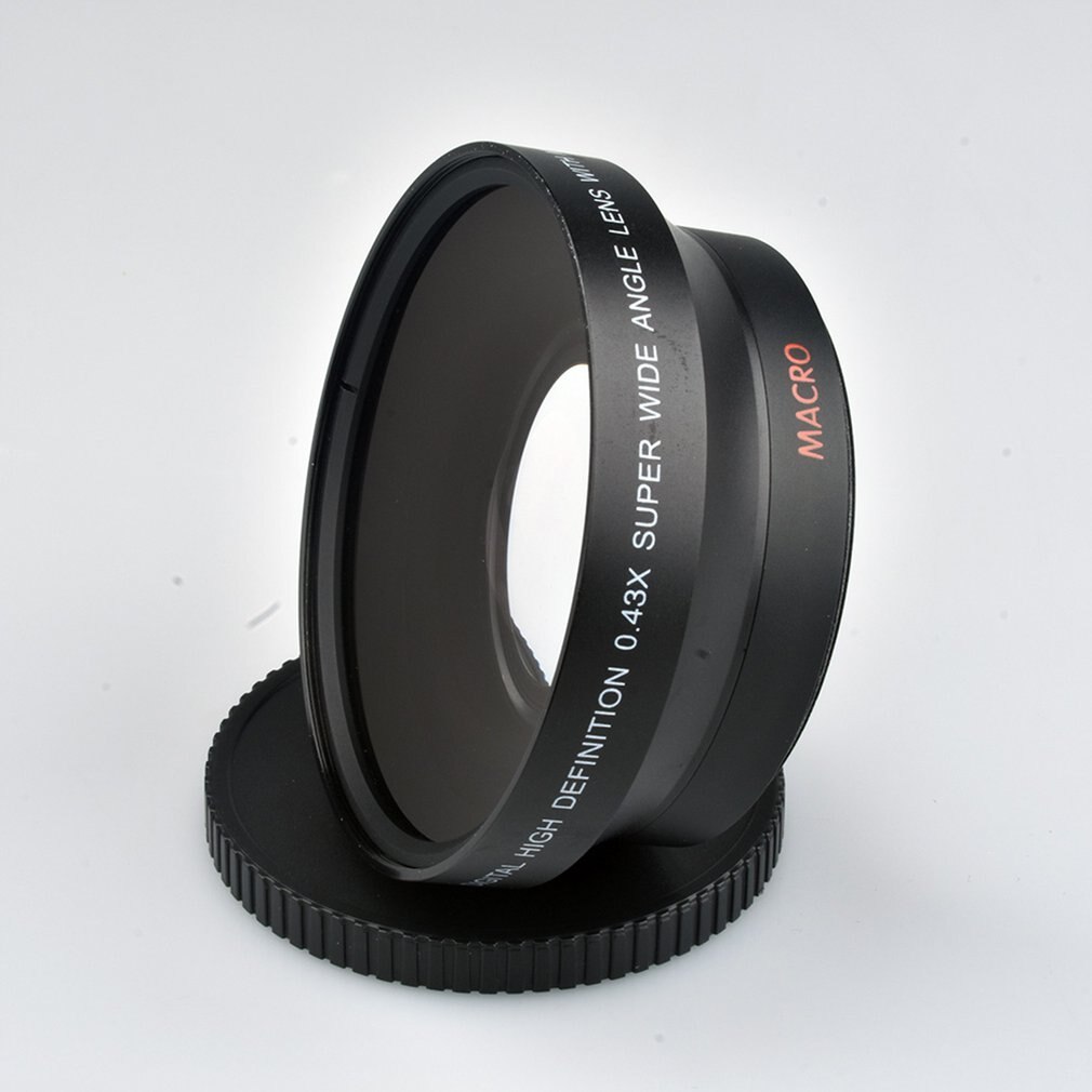 67mm 0.43X lente gran angular cristal óptico Ultra lente ojo de pez gran angular para cámaras digitales