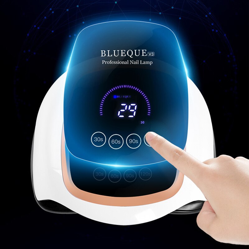Lámpara UV LED V3 84/90W para secador de uñas, lámpara para manicura, 42 LED para secado de esmalte de Gel con pantalla LCD, herramienta para uñas con Interruptor táctil, novedad