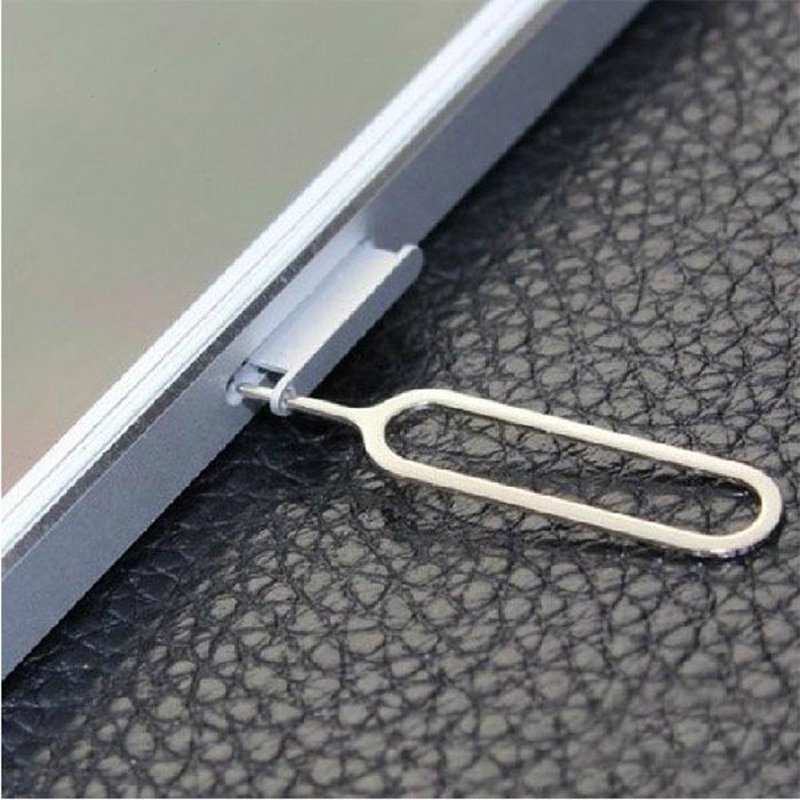 1000 Stks/partij Sim Card Tray Remover Eject Ejector Pin Sleutelhanger open Tool voor iPhone 7 4 s 5 5 s 5c 6 6 s plus iPad SamSung galaxy xiaomi