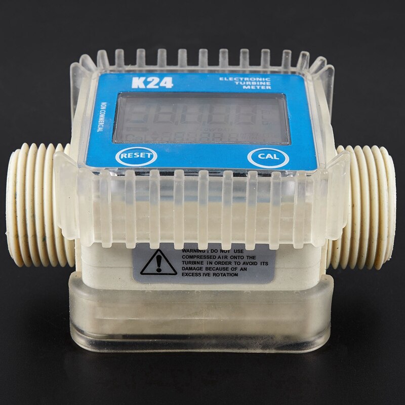 2 Pcs Mini Digital Turbine Flow Meter Fuel Flow Meter Turbine Flowmeter, A &amp; B