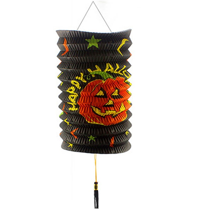 1PC Halloween Pumpkin Round Chinese Paper Lantern Party Decor Craft DIY Hanging Lantern Ball Party Scary Supplies U3: B7