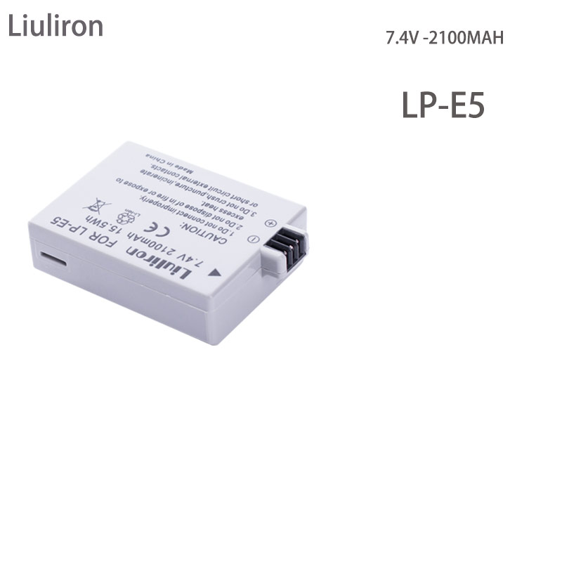 2x batterie LP-E5 LP E5 LPE5 batterie pour Canon EOS 450D 500D 1000D KISS X2 X3 F rebelle XS XSi T1i accessoires pour appareil photo