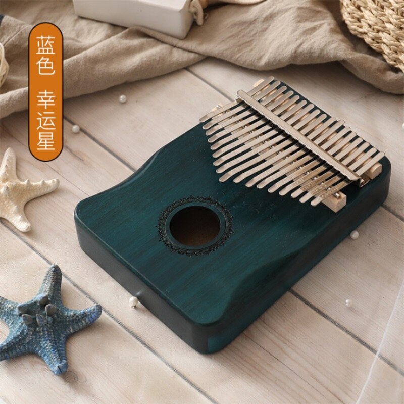 Kalimba 17 Touches En Acajou - Piano à Pouce Portable Avec Sac Et Marteau D'accord - Cadeau Musique Enfant Débutant