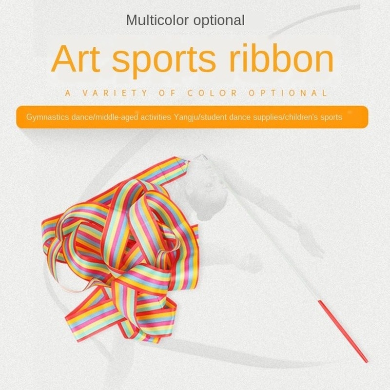 Rhythmic Colorful Gym Ribbons Art Gymnastic Dance ... – Grandado