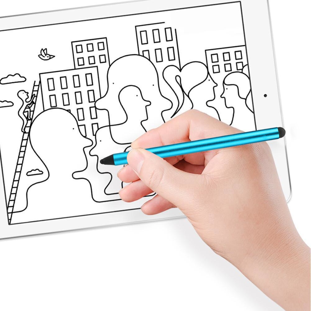 Dual tips kapacitiv stylus pen touch screen tegnepen til iphone mobiltelefon til samsung smartphone tablet pc