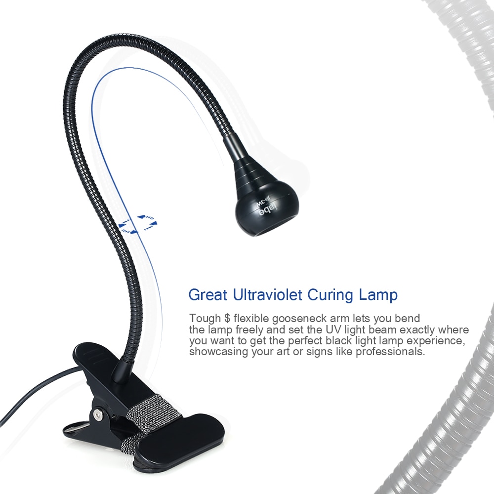 395nm LED lumière UV USB lampe à polymériser ultraviolette luminaire UV lampe à lumière noire LED lumière col de cygne lumière noire avec pince