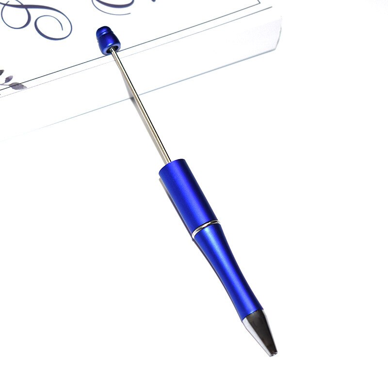 20 stk/parti kuglepen beaded pen diy plastic pen roterende pen bryllup kontor skole fødselsdagsfest børn beadable pen: 03