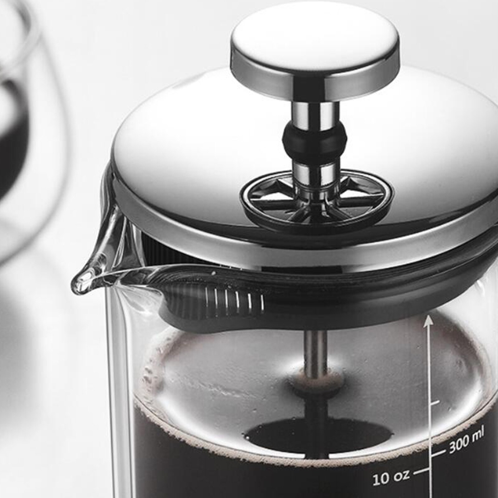 Cafetera francesa de doble pared, cafetera de vidrio de borosilicato resistente al calor, filtro de acero inoxidable de alta densidad, 20oz /10oz