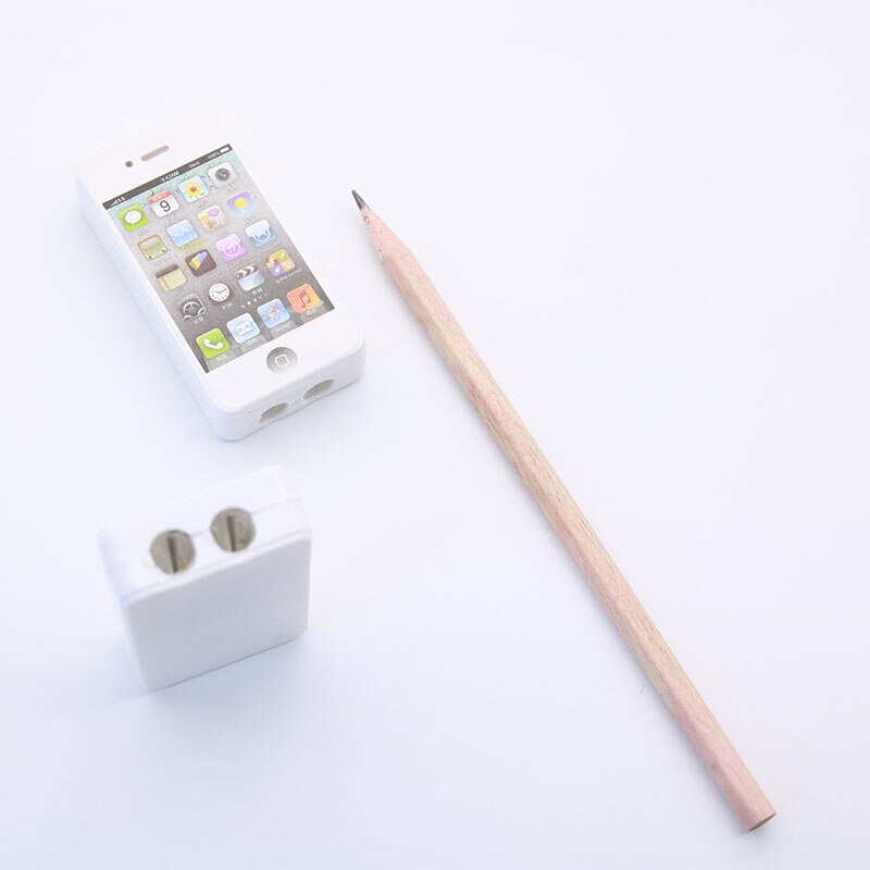 1Pc Kawaii Mobiele Telefoon Vorm Plastic Puntenslijper Kinderen Koreaanse Briefpapier (Willekeurige Kleur)