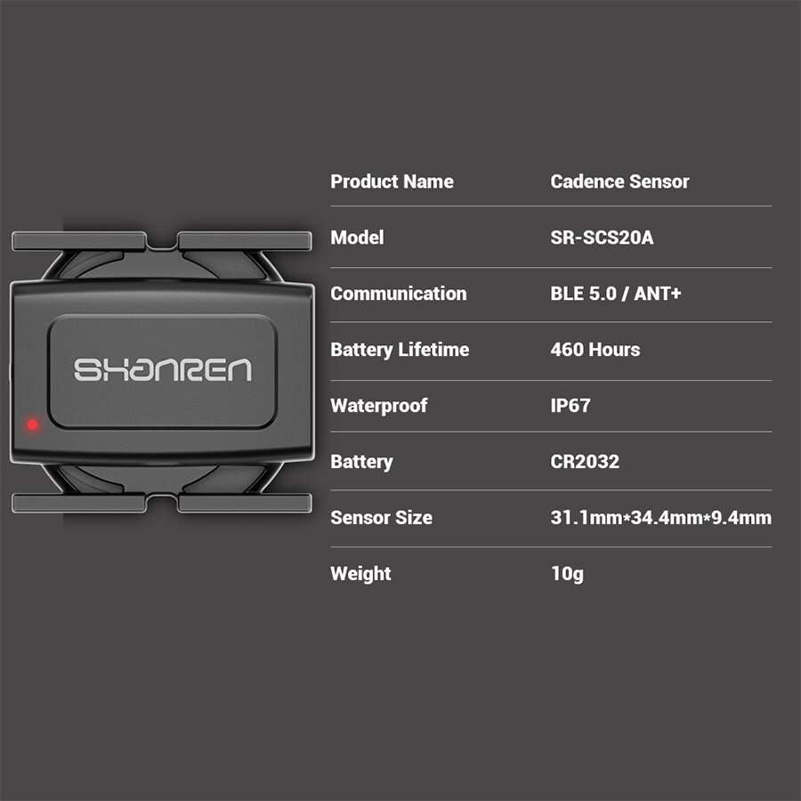 SHANREN ANT+ BLE Bluetooth Dual Wireless WATERPROOF powermeter bicycle computer speed cadence sensor power meter road mtb bike