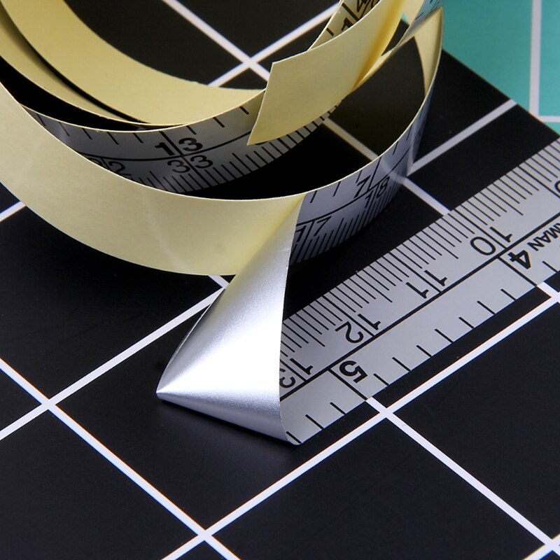 151cm selvklæbende metrisk målebånd vinyl lineal til symaskiner maleri analyseinstrumenter