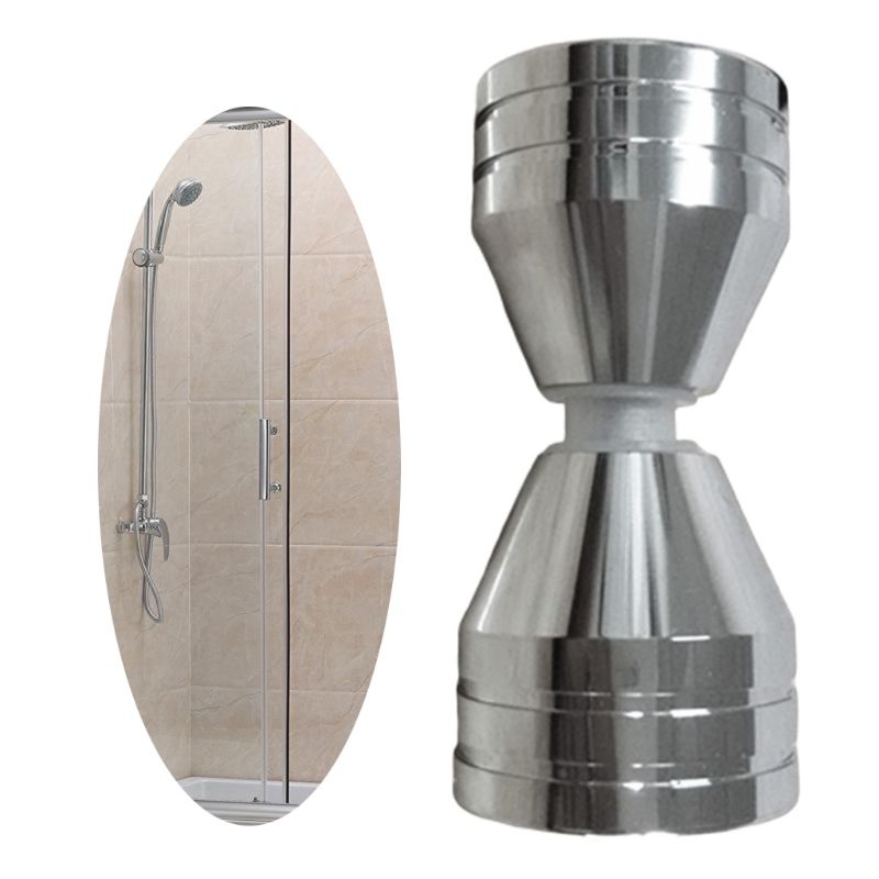 Single Hole Solid Handle Groove Glass Door Knob Shower Room Cabinet Handle Metal