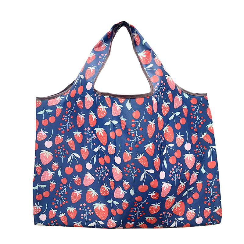 Pocket Tote Women Bag Eco-Friendly Folding Shopping Bag Reusable Portable Shoulder Handbag for Travel Supermarket: Clear