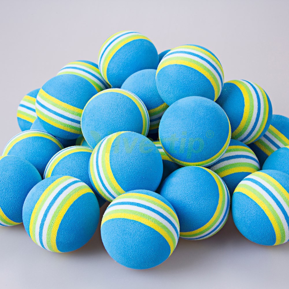 50 Stks/zak Regenboog Kleur Golf Training Foam Ballen Golf Swing Indoor Training Aids Praktijk Spons Foam Ballen: YELLOW