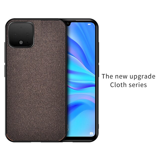 IKrsses para Google Pixel 4 funda de tela Simple de PU funda trasera dura de borde suave para Google Pixel 4 XL duro volver cubierta de la cáscara: For Pixel 4 XL / Brown