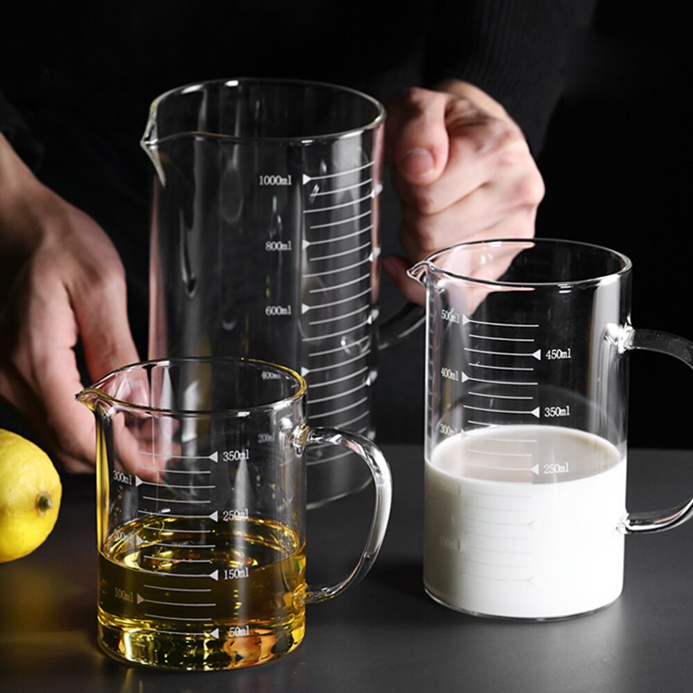 350ml High Borosilicate Glass Measuring Cup -20°-150° Temperature Resistant Measuring Glass for Kitchen or Restaurant