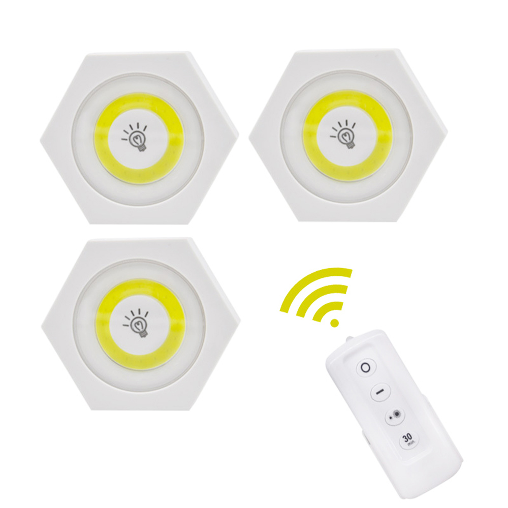 Wireless Remote Control Dimmable Night Light Decorative Kitchen Closet Staircase Aisle Bathroom Dimmable Lighting LED Lights: 01-3pcs