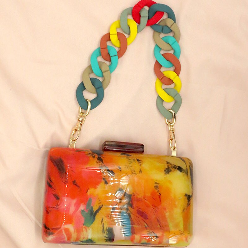 38-60cm kettingen van acrylhars voor tassen, handtassen, dames, gouden taskettingen voor plastic tassen, accessoires van acrylkunststof.